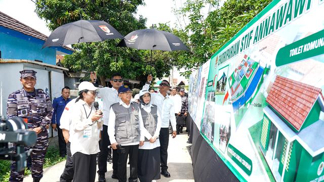 Wakil Presiden Republik Indonesia Ma’ruf Amin memimpin penanaman pohon di Kecamatan Tanara, Kabupaten Serang, Provinsi Banten, Minggu 14 Januari 2024.