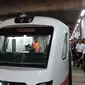 Menhub Budi Karya Sumadi meresmikan pengoperasian KA Bandara Soekarno-Hatta dari Stasiun Manggarai. (Merdeka.com/Wilfridus Setu Embu)