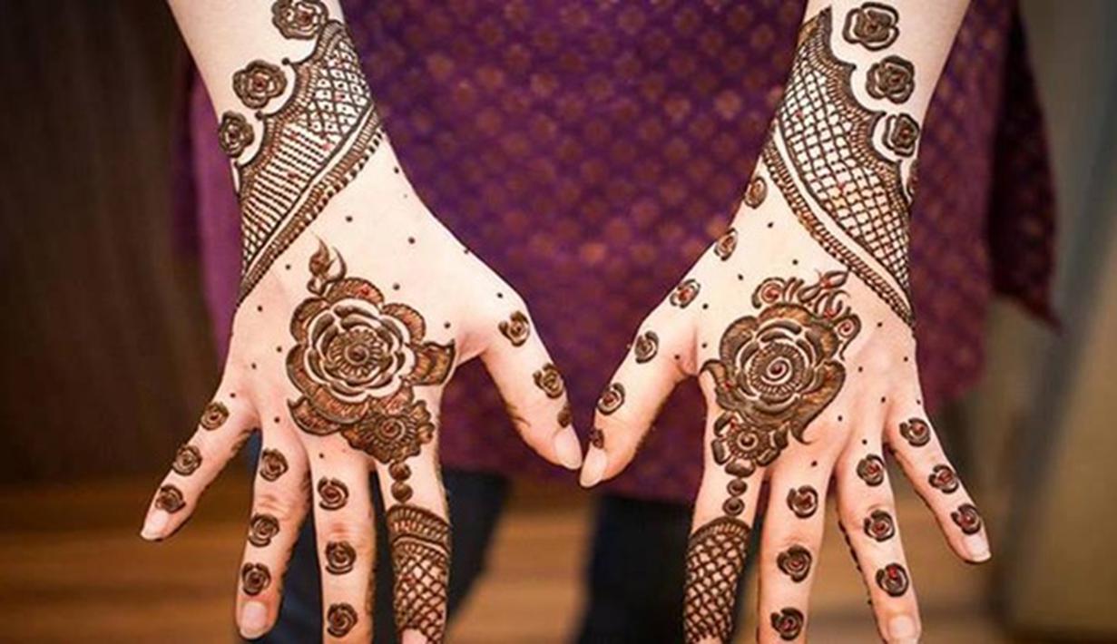 Henna Tema Bunga Mawar Untuk Nikahan Yang Cantik Banget Fashion