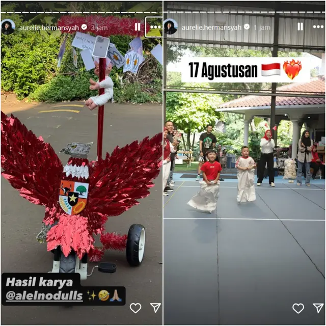 Aurel Hermansyah saat 17 Agustusan