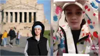 Potret Putri Anne pamer rambut pendek tanpa hijab saat live TikTok. (Sumber: Instagram/anneofficial1990 / TikTok/serba.serbi.1)