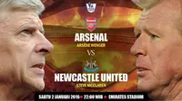 Banner Arsenal vs. Newcastle United (Liputan6.com/desi)