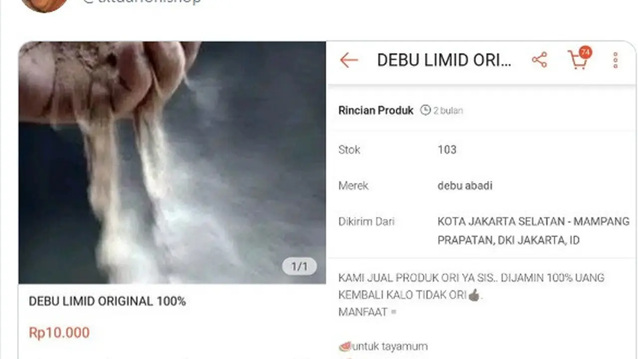 viral ol shop jual debu