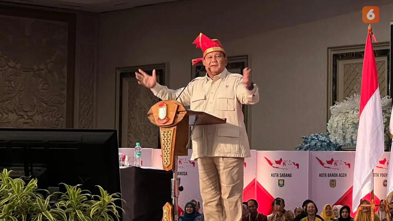 Prabowo Subianto jadi pembicara di Rakernas Apeksi (Liputan6.com/Fauzan)