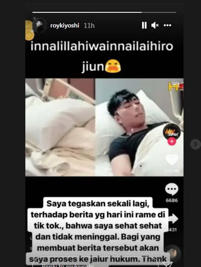 Roy Kiyoshi dikabarkan meninggal dunia