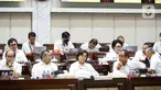 Suasana rapat kerja antara Menteri Keuangan Sri Mulyani Indrawati dengan Komisi XI DPR di Kompleks Parlemen, Senayan, Jakarta, Senin
(12/6/2023). (Liputan6.com/Faizal Fanani)