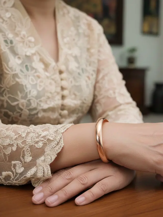 Model Gelang Bangle Mewah untuk Ibu Usia 50 Tahun (Foto: Gemini AI)