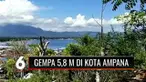 Gempa 5,8 Magnitudo mengguncang Kota Ampana, Sulawesi Tengah, pada Kamis (26/8) pagi. Akibatnya sejumlah bangunan runtuh, dan seorang anak tewas tertimpa reruntuhan bangunan.