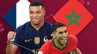 Piala Dunia - Prancis Vs Maroko - Kylian Mbappe Vs Achraf Hakimi (Bola.com/Adreanus Titus)
