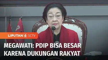 Ketua Umum PDI Perjuangan, Megawati Soekarnoputri menegaskan partainya bisa menjadi besar hingga mencapai usia 51 tahun karena dukungan rakyat, bukan jasa elit politik termasuk Presiden. Megawati juga mengingatkan pemilu bukan alat untuk melanggengka...