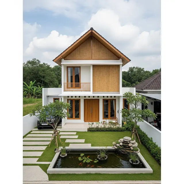 Gambar Rumah Sederhana di Kampung 2 Lantai. Foto: Gemini