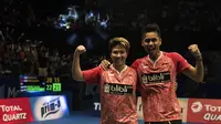 Selamat Tontowi Ahmad/Liliyana Natsir untuk gelar BCA Indonesia open 2017. (Bola.com/Vitalis Yogi Trisna)