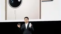 Executive Director and CEO Huawei CBG, Richard Yu dalam peluncuran Huawei P50 Series. (Ist.)