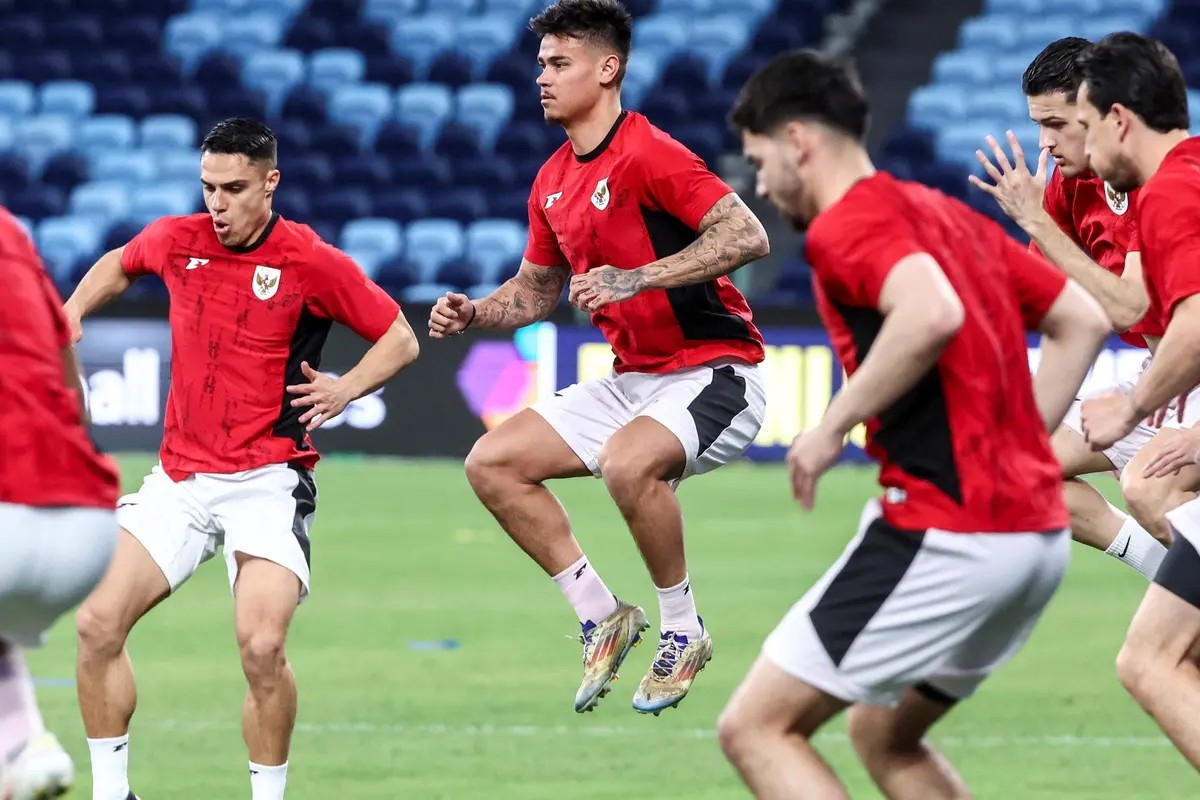 Latihan Akhir Timnas Indonesia Jelang Hadapi Australia