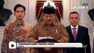 Pengumuman Kabinet Merah Putih Presiden Prabowo Subianto dan Wakil Presiden Gibran Rakabuming Raka