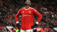 Paul Pogba meninggalkan Manchester United atau MU setelah kontraknya habis pada akhir Juni 2022. (Lindsey Parnaby / AFP)