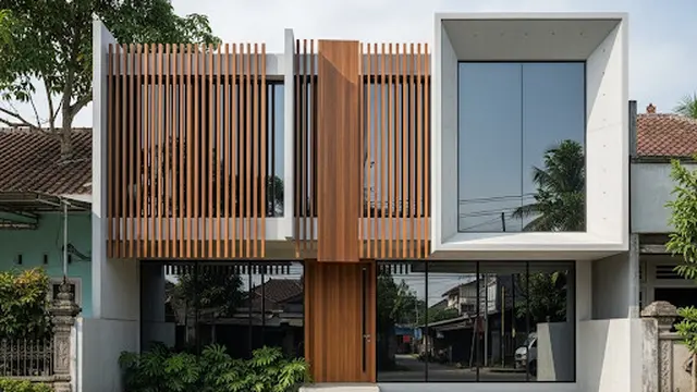 Kombinasi Material yang Kontras