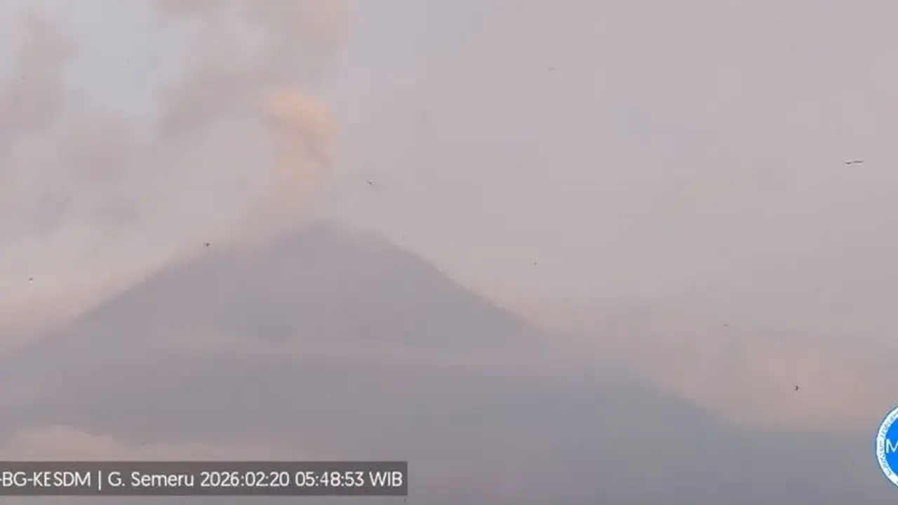 penampakan Gunung Semeru secara visual