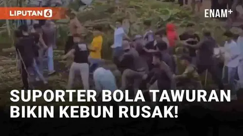 VIDEO: Meresahkan! Kebun Rusak Gara-Gara Suporter Sepak Bola Tawuran di Wonosobo