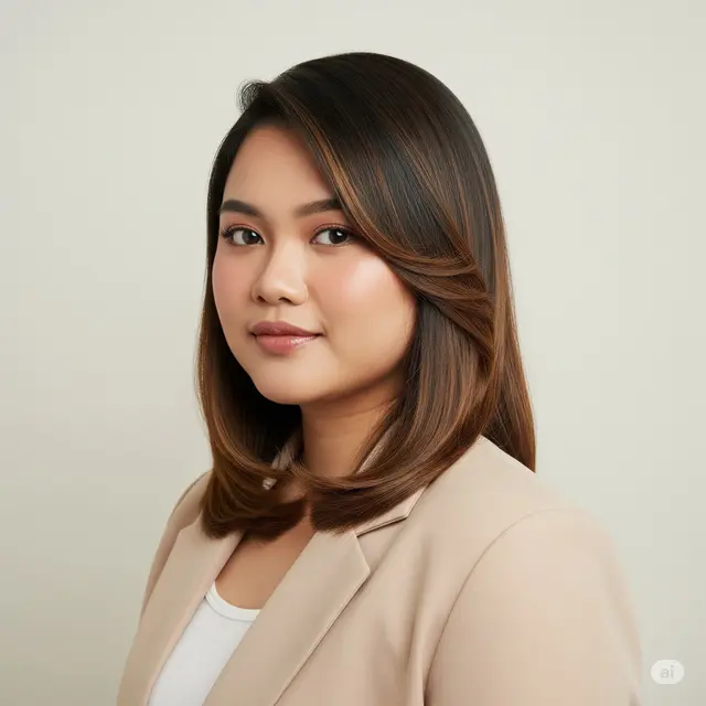 Model Rambut Segi Panjang untuk Wajah Bulat. Foto: Gemini