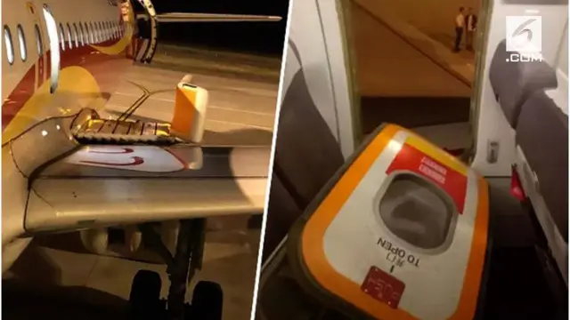 VIDEO: Kegerahan, Penumpang Pesawat Buka Pintu Darurat