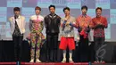 2PM Saat menggelar konferensi pers  di salah satu mall di kawasan Kuningan Jakarta Selatan, Jum'at, (27/3/2015). 2PM akan menghibur fansnya di Indonesia pada  28 Maret 2015 di Istora Senayan, Jakarta (Liputan6.com/Faisal R Syam)