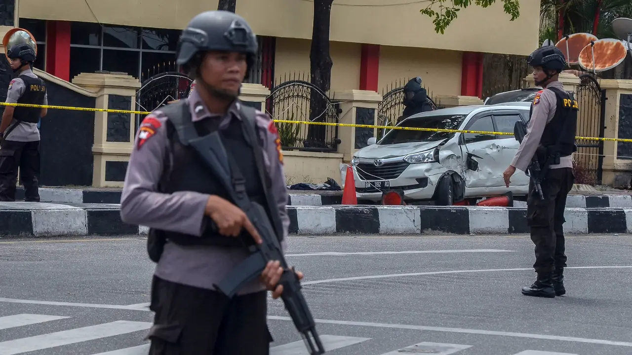 Pengamanan Mapolda Riau Usai Serangan Terduga Teroris