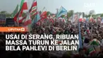 Ribuan demonstran berkumpul di Berlin untuk mendukung Reza Pahlavi, tokoh oposisi Iran. Aksi ini terjadi setelah Pahlavi mengkritik gencatan senjata antara AS dan Iran serta menyerukan dukungan internasional bagi perjuangan demokrasi di Iran.