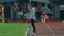 Tatapan kososng Djadjang Nurdjaman saat meimpin timnya Persib Bandung melawan Bhayangkara FC pada laga Liga 1 2017 di Stadion Patriot, Bekasi, Minggu (4/6/2017).  (Bola.com/Nicklas Hanoatubun)