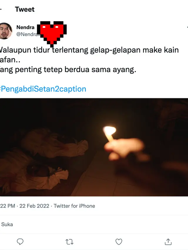 Cuitan Pengabdi Setan 2 Caption. (Foto: Dok. Twitter)
