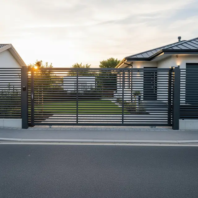 Model Pagar Rumah Baja Ringan Minimalis 2025 (Image by Gemini AI)