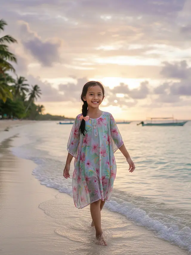 Model Baju Anak untuk Liburan ke Pantai (Foto: Gemini AI)