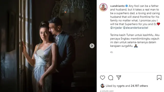 Jessica Iskandar - Vincent Verhaag (Foto: Instagram/@v.andrianto)