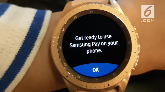 Fitur Samsung Pay di Galaxy Watch (Liputan6.com/ Agustin Setyo W)