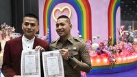 Pernikahan sesama jenis di Thailand. (AFP)