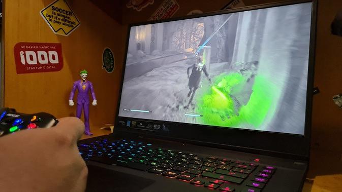 Tampilan Asus ROG Zephyrus M15 GU520LU. (Liputan6.com/ Agustinus M. Damar)