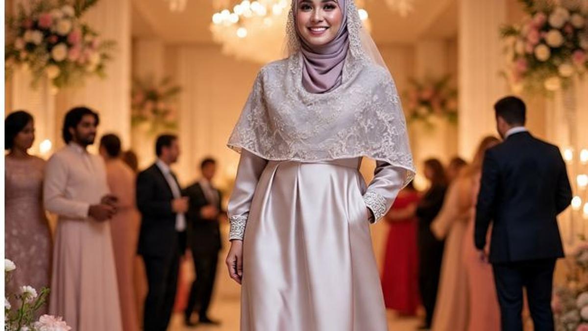 5 Tips Memilih Kebaya Modern dan Dress Satin yang Anggun ke Kondangan untuk Hijabers, Tampil Cantik
