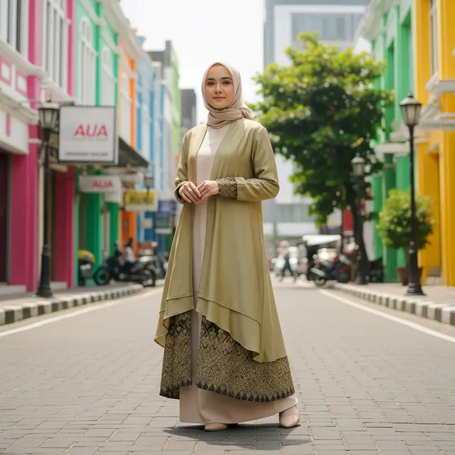Cardigan Panjang Wanita Muslimah Model Terbaru