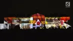 Projection mapping yang menggambarkan perjalanan hubungan diplomatik Indonesia-Jepang di Museum Fatahillah, Jumat (19/1). Pertunjukan ini menandai perayaan 60 tahun hubungan diplomatik Indonesia-Jepang. (Liputan6.com/Helmi Fithriansyah)