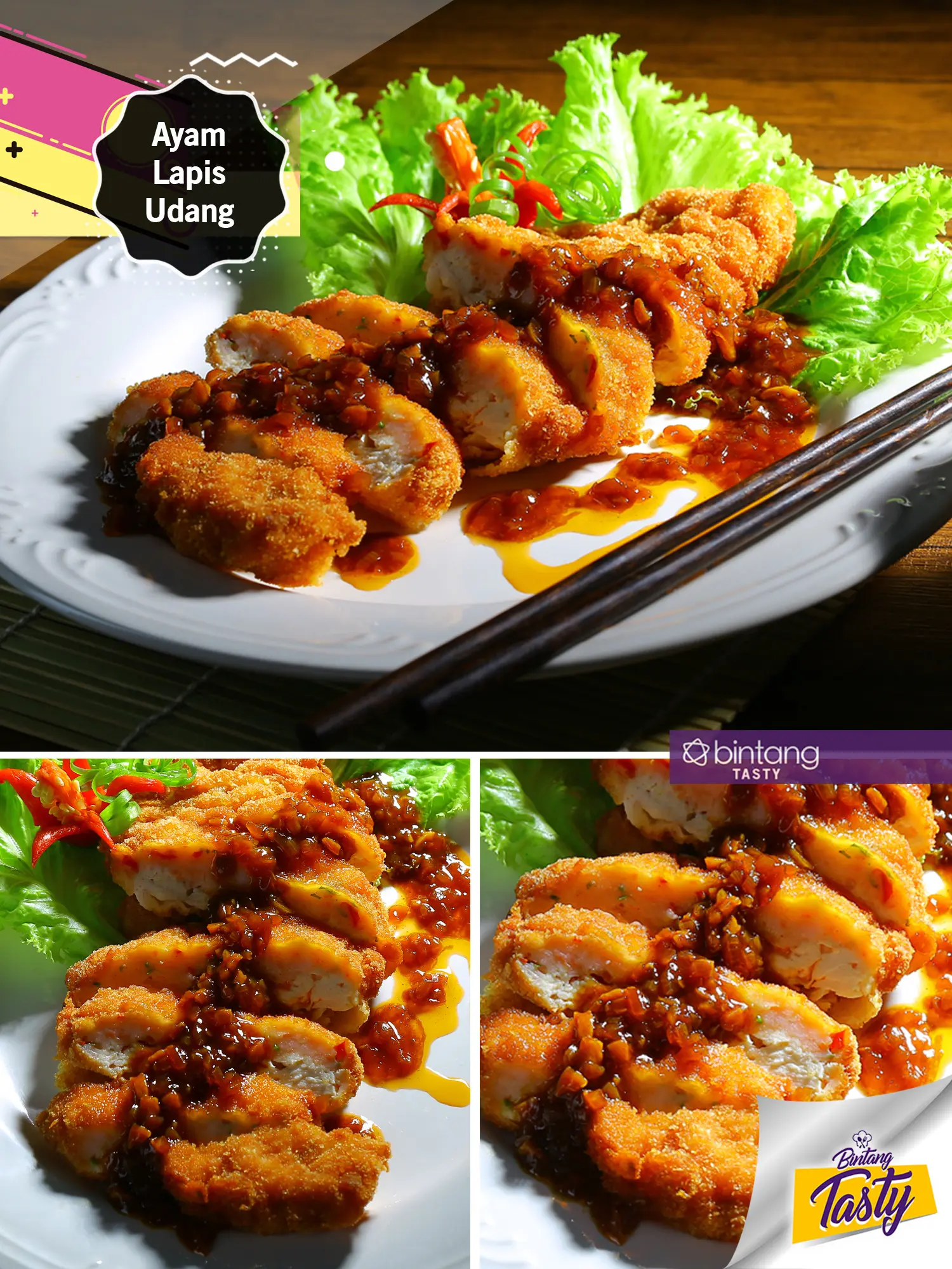 Ayam Lapis Udang. (Foto: Adrian Putra/Bintang.com, Digital Imaging: Nurman Abdul Hakim/Bintang.com, Chef: Arum Sari)