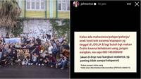 Pamflet program Nasi Darurat Jogja pernah direpost oleh Jefri Nichol di Instagam Story-nya, hingga kemudian menjadi viral. (Sumber: Twitter/@nasidaruratJogj)