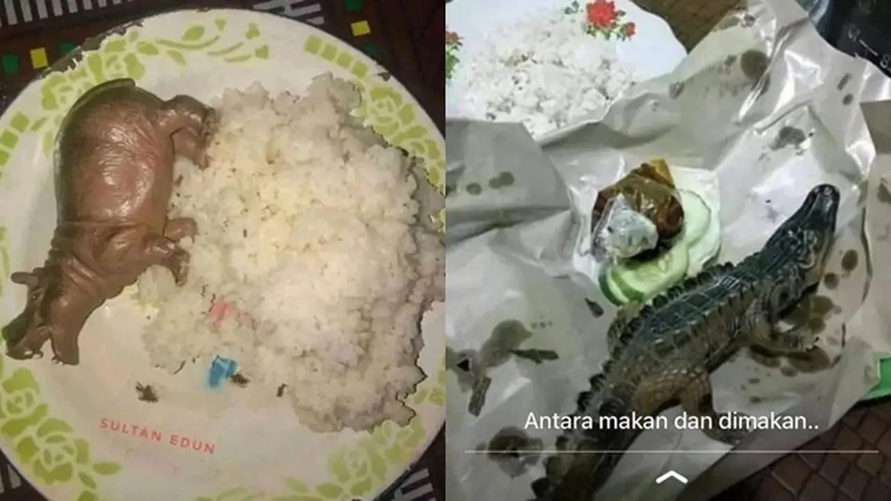 6 Potret Absurd Lauk Makan dari Hewan Buas Versi Mainan Ini Enggak Habis Pikir