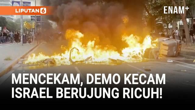 Aksi pro-Palestina di Barcelona pada Rabu malam berujung ricuh. Sekitar 1.000 pengunjuk rasa yang melakukan long march menuju Konsulat Israel terlibat bentrok dan melakukan aksi vandalisme.