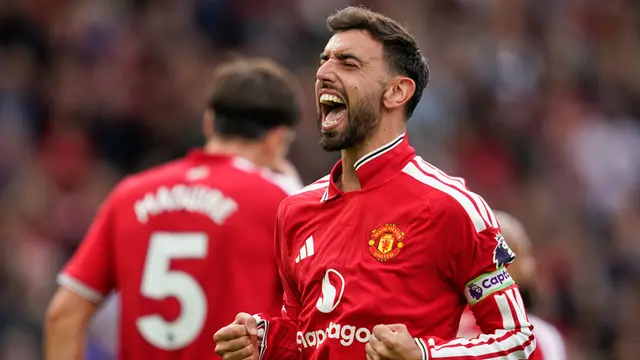 Pemain Manchester United Bruno Fernandes