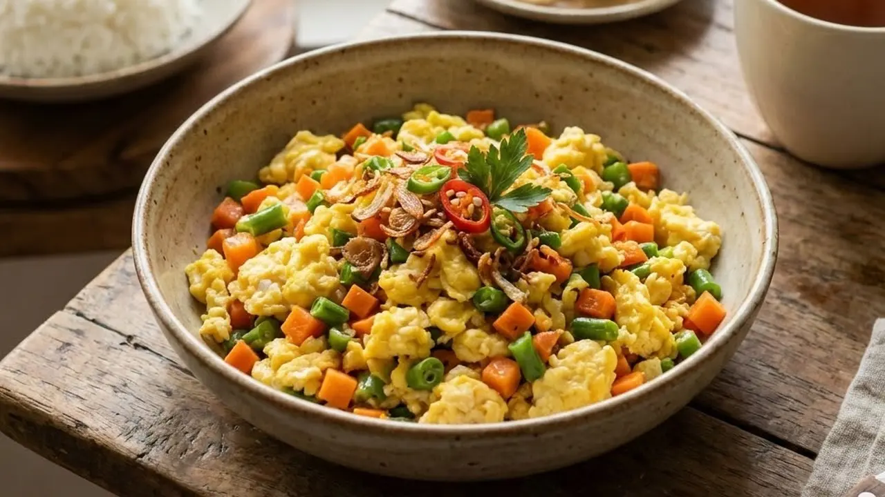 Orak-arik telur sayur (Gemini AI)