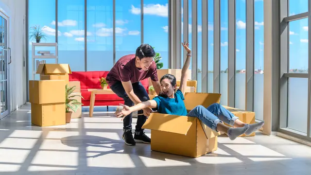 Ilustrasi pasangan baru menikah.