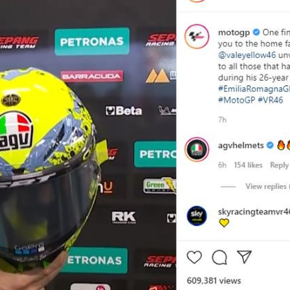 vegne nyhed Outlook Helm Spesial Terakhir Valentino Rossi di MotoGP Emilia Romagna 2021 -  Otomotif Liputan6.com