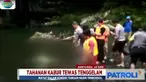 Kondisi jasad dengan tangan kiri yang masih terborgol ini pertama kali ditemukan warga yang sedang memancing.