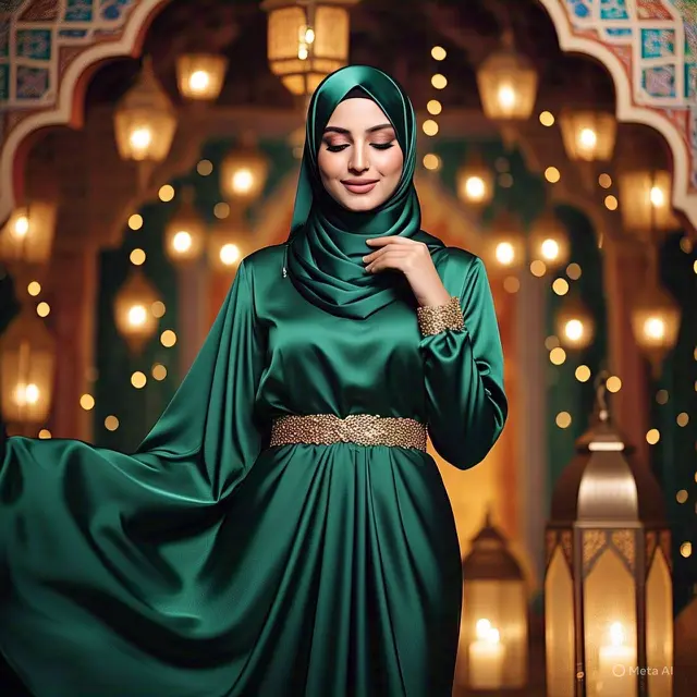Inspirasi Busana Muslimah 1 Warna