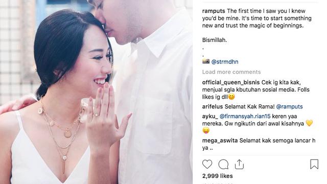 Lamaran putra Dewi Yull (Instagram @dewiyullofficial)